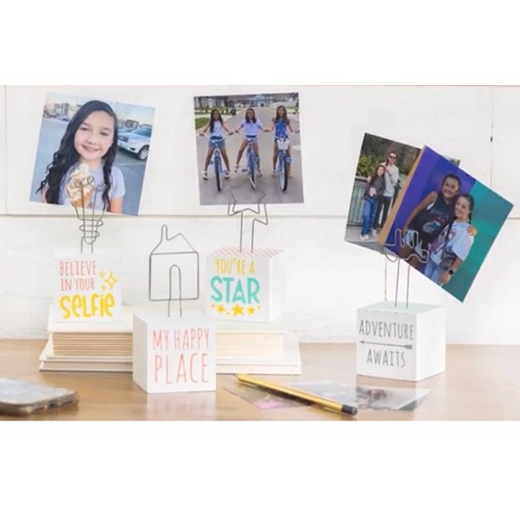 Chalk Couture  Block Photo Holders Car,‎ Star, House and Lightbulb- NEW - Picture 4 of 17